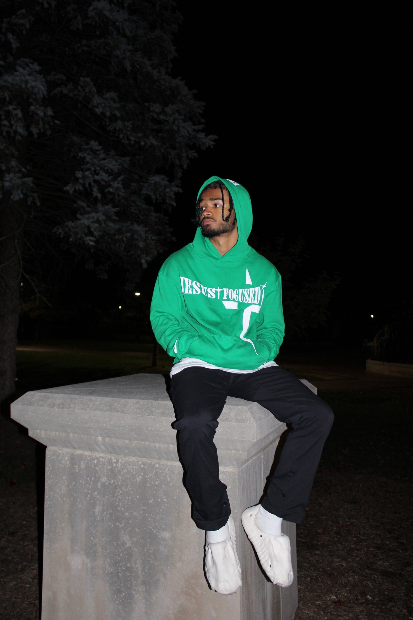 Green Jesus focused Sweatshirt